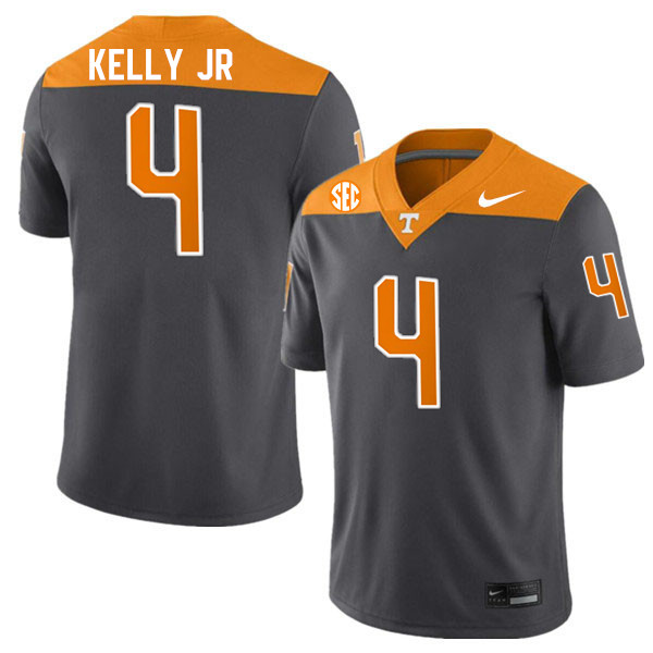 Tennessee Volunteers #4 John Kelly Jr. College Football Jerseys Stitched Sale-Anthracite